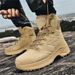 High-top Boots Men Anti-slip Lace-up Breathable Casual Sports Shoes Men Wear-resistant Lace-up Low-top Outdoor Men Hiking Shoes_vogvips.com