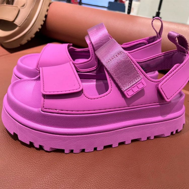 Women's Breathable Comfortable Sandals Rubber Sole Ergonomic Design Velcro Strap Beach Shoes For Long Term Standing And Commuting_vogvips.com