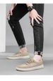 European Station Men's Mesh Board Shoes Top Layer Pig Bage Plus Hole Mesh Casual Tide Live_vogvips.com