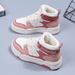 Thick Soled Velvet High Top For Winter, Children's New Trendy Women's, Warm And Thick, Versatile Casual Board_vogvips.com