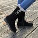 Women's Winter Snow Boots With Faux Fur Lining, Slip-Resistant Sole, Side Zipper & Belt Detail - Comfortable Casual High-Top Boots For Cold Weather_vogvips.com