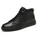 First Layer Medium Top Men's Shoes High Top Board Shoes Men's Shoes Warm Cotton Shoes Men_vogvips.com