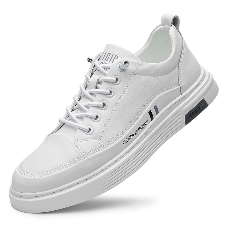 2025 New Genuine White For Men Trendy Versatile Slip-On Breathable Casual Leather Shoes Men's Sneakers_vogvips.com