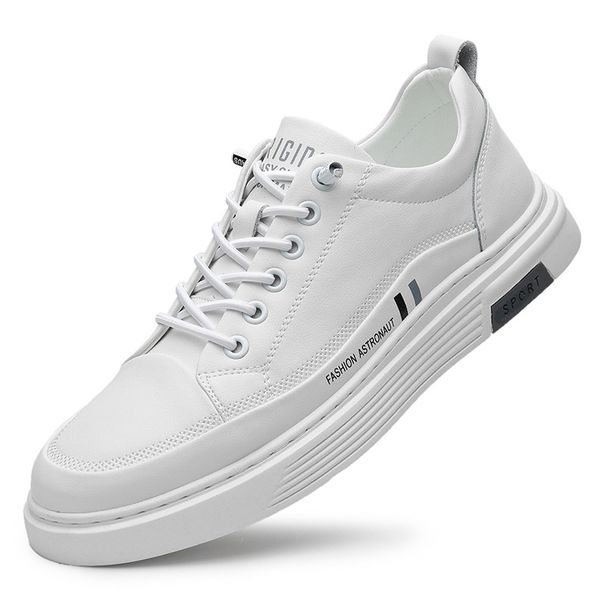 2025 New Genuine White For Men Trendy Versatile Slip-On Breathable Casual Leather Shoes Men's Sneakers_vogvips.com