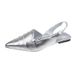 Women's Elegant Pleated Pointed Toe Flat Sandals Soft Sole Strappy Fashion Closed Toe Shoes for Summer_vogvips.com