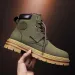 Autumn New Design Martin Retro British Casual Men's Leather High Top Workwear Boots Gray Green Yellow Black Plus Size 39_vogvips.com