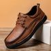 Handmade Men's Shoes, Retro Casual Shoes, Men's Lace-Up Round-Toe Youth British-Style Trendy Shoes, Men's Leather Shoes_vogvips.com
