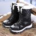 New Outdoor Snow Boots With Velvet Women's Winter Warm Sports Shoes Waterproof Long Tube Cotton Boots Mountaineering Boots_vogvips.com