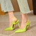 Women’s Shoes Kitten Heel Fairy Pink High Heels Women 2023 Pointed French Stiletto Mules Casual Outer Wear Closed Toe Sandals Trend_vogvips.com