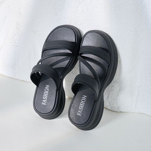 Summer New High-End Thick-Soled Women, Outdoor Non-Slip Casual Versatile Platform High-Heel Height-Increasing Sandals_vogvips.com