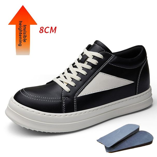 Tooling Men's Shoes Board Shoes Niche Design Platform Round Head Leather Shoes Retro Splicing Casual Shoes_vogvips.com