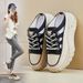 Half-white Shoes Women's Mesh Breathable Student Board Shoes Casual Shoes Heightening Shoes_vogvips.com