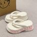 EVA Thick Soled Herringbone For Women, New 3D Height Increasing Cute 2025 Summer Fashion Trend Slippers_vogvips.com