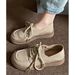 Lace-up Small Leather Shoes For Women British Style Retro Loafer Shoes For Women Spring And Autumn Thick Soled Soft Soled Bean Shoes Leather Casual_vogvips.com