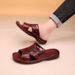 Four Season Middle-aged Elderly Dad Men's Oil Slippers For Outdoor Wear, Thick Wear-resistant, Anti Slip, Soft Soled,_vogvips.com