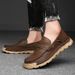 Outdoor Leisure Autumn New Hand-stitched Men's Leather Slip-on Shoes_vogvips.com