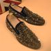 Suitable For All Seasons Spring New Nightclub Style Men's Rivet Slip-On Loafers Fashion Casual Leather Shoes_vogvips.com