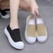 Thick Sole Biscuit All-Match Low Top Slip-on Canvas Shoes_vogvips.com