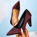 Women's Burgundy High Heels Pointy Abnormals With Sexy Four Season High Heels Women's Shoes Muller Shoes_vogvips.com