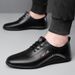 European Warm Series 2025 Winter Leather Men's Soft Sole Business Casual Fleece-Lined Cotton Shoes Slip-On Loafers_vogvips.com