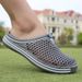Summer Couple Breathable Half Slippers Men Outdoor Baotou Hole Sandals Beach Flip-flops Men's Casual Flip-flops Platform Sandals_vogvips.com