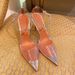 26ss Summer New Pointed Toe Rhinestone One-Strap Closed-Toe Sandals For Women Crystal Thin Heel Fashion Transparent Hig Closed-_vogvips.com