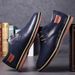 Trendy Men's Business Casual First Layer Cowhide Fleece Lined Leather Low Heel Fashion Spring Wedge All-Season Shoes_vogvips.com