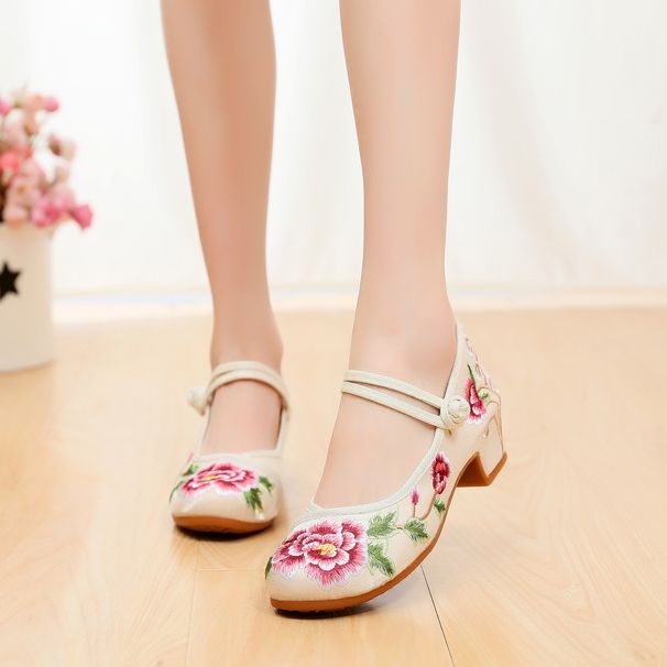 Women’s Shoes Old Embroidered Shoes Ethnic Style Women's Shoes Wedge Heels Dancing Women's Shoes Retro Shoes High Heels Bridal Shoes_vogvips.com