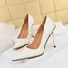 9611-8 Vintage Stone Pattern High Heels Shoes Thin Heel Shallow Pointed Toe Metal Bead Rivet Women's Pumps_vogvips.com