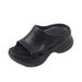 One Line Thick Soled Slippers Women In 2025, The Same Style As Popular Internet Celebrities, With Sloping Heels Women,_vogvips.com