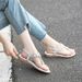 Yasirun Large Size Cross-Border Rhinestone Sandals Round Toe Korean Heel Hollow Bohemian Style Summer Flat Comfortable_vogvips.com