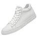 Board Shoes Men's High-top Top Top Layer Velvet Warm Little White Shoes Flat Casual Shoes Men's Shoes_vogvips.com