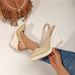 Women's Shoes Wedge Heel Thick Sole High Heel Pointed Toe Closed Toe Slippers Women's Shoes With Back Buckle Straw Braided Rope Bottom_vogvips.com