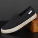 Men's Low‑Top Thick‑Sole Canvas Sneakers, Breathable Comfort Classic Versatile Trendy Casual Shoes For Spring Autumn Daily Wear_vogvips.com