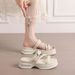 Muffin Thick-soled Roman Sandals High-end Fashion Versatile Simple Summer Beach Shoes_vogvips.com