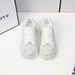 Women's Fashion Rhinestone Embellished Chunky Sole Casual Sneakers - Light Luxury Breathable Round Toe Slip-On Shoes For Spring Summer Fall_vogvips.com