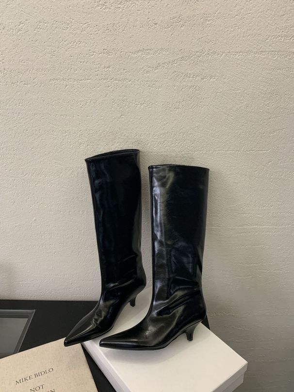 666-2~ Low Heel French Pointed Toe Over-the-Knee Women's 2025 Autumn New High Tube Riding Boots_vogvips.com