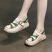 DRKANOL 2026 Genuine Leather Platform Women Wedges Buckle Casual Sandals Mixed Colors Versatile Summer Slingback Shoes_vogvips.com