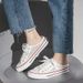 One Foot Heel Free Breathable Mesh Canvas For Women Summer New Mixed Style Board Shoes_vogvips.com