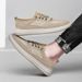 European Station Men's Mesh Board Shoes Top Layer Pig Bage Plus Hole Mesh Casual Tide Live_vogvips.com