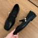 2025 Spring Vintage Mary Jane For Women, British Small Leather Shoes, Pearl Square Toe, One-Strap Buckle, Flat French_vogvips.com