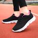 Cross-border Brand Women's Sports New Spring And Autumn Mesh Breathable Flat Running Shoes, Lightweight Black Work Shoes_vogvips.com