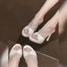 Summernew Arrivalfrench Rhinestone Satin Socialite Style High-heeled Sandals Women's Waterproof Platform Elegantoutwear Slippers For Women_vogvips.com