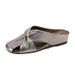 2025 Summer Outdoor Casual Mules Soft Leather Hollow Out Closed Comfortable Round Toe Wedge Women's Slippers_vogvips.com