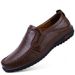 British Style Casual Men's Large Size Business Leather Comfortable Soft Sole Slip-On Shoes_vogvips.com