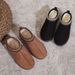 2023 Winter New Ethnic Women's Shoes Half Snow Boots Cotton Slippers Lace Edge Hot Style Cross-Border Supply_vogvips.com