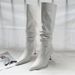 European And American Style Pointed-toe Pleated High-heel For Women, 2025 Autumn Collection, Thin-heeled Snake-pattern_vogvips.com