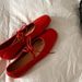 Sheepskin Version~2025 New Genuine Leather Soft Sole Mary Jane For Women Shallow Mouth Red Strap Flat Ballet Shoes_vogvips.com