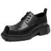 European Warm Series New Square Toe Derby For Men Business Casual Niche Design Thick Sole Height Increasing Ins Style Small Leather Shoes_vogvips.com