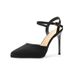 Qianluhui Black Suede Platform High-Heel Sandals For Ceremonies, Model Shows, And Catwalks, Wholesale Of Ultra-High-Heel_vogvips.com